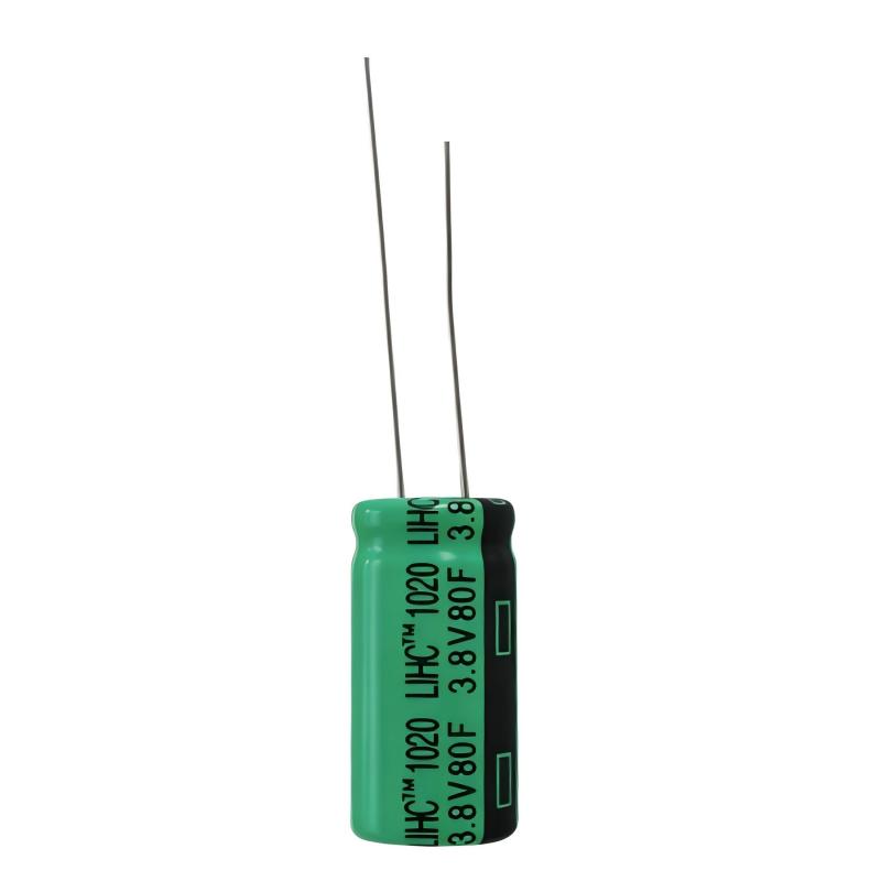 80F 3.8V LIHC1020 Capacitor 250k Cycles 6A Pulse -40°C to 65°C 3μA Leakage
